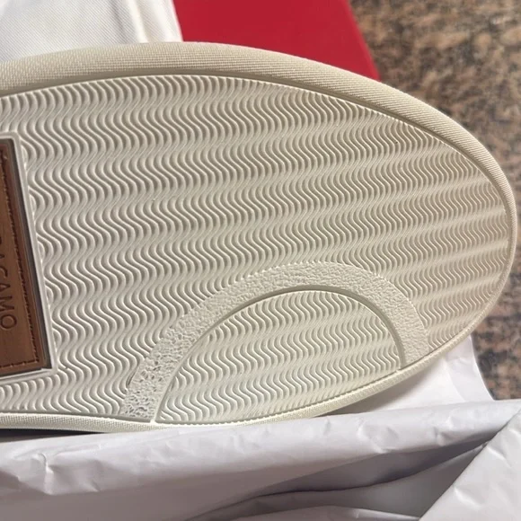 Salvatore Ferragamo Men's White and Red Sneakers - Picture 7 of 10